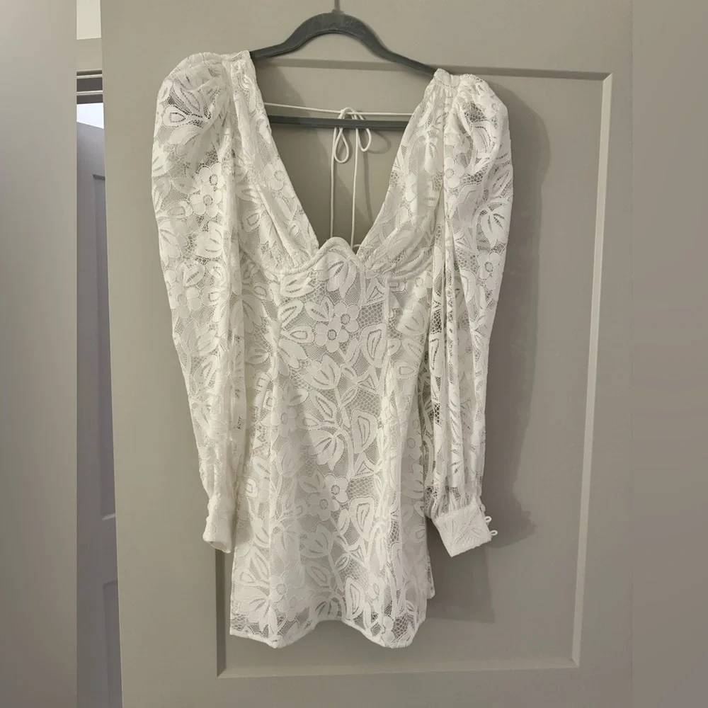White Lace Dress - Picture 3 of 5
